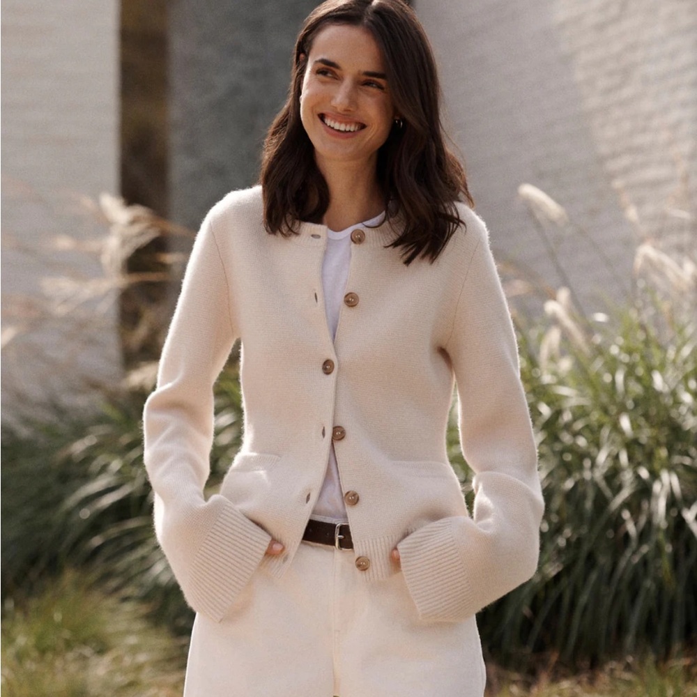 Jenni Kayne Cooper Cardigan - Ivory - NWT - Size XS - Picture 2 of 5
